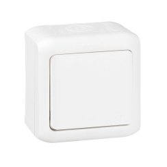 Девиаторен ключ 10A за открит монтаж Legrand Forix IP44, бял