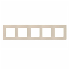 Декоративна рамка за 5 модула Legrand Niloé, бежов/крем