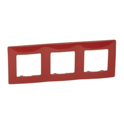 Декоративна тройна рамка Legrand Niloé, червена