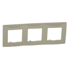 Декоративна тройна рамка Legrand Niloé, сивокафява