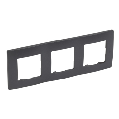 Декоративна тройна рамка Legrand Niloé, черен бронз