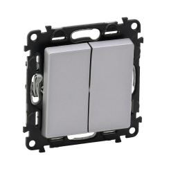 Механизъм двоен ключ сх.5 Legrand Valena Life, сив