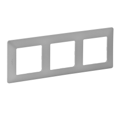 Декоративна тройна рамка Legrand Valena Life, сива