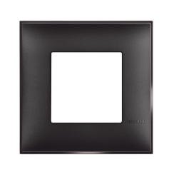 Декоративна рамка bticino Classia немски стандарт, 2 модула, черен сатен