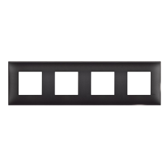 Декоративна хоризонтална рамка bticino Classia, 4x2 модула, черен сатен