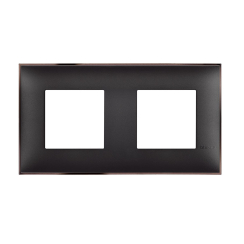 Декоративна рамка bticino Classia, 2+2 модула, черно с никел