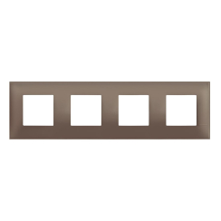 Декоративна рамка bticino Classia, 4x2 модула, кафяв мат