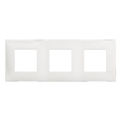 Декоративна рамка bticino Classia, 2+2+2 модула, леден сатен/бяло