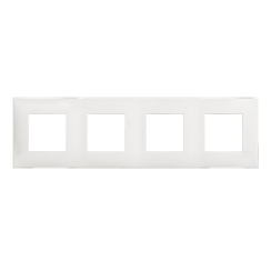 Декоративна рамка bticino Classia, 4x2 модула, леден сатен/бяло