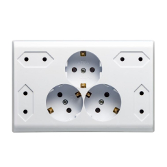 Контакт Atra седмица Мулти 1, 3x шуко, 4x евро