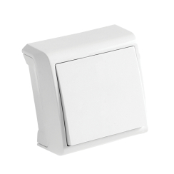 Единичен ключ сх. 1 за външен монтаж Viko Vera, бял