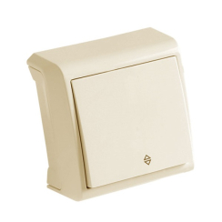 Девиаторен ключ сх. 6 за външен монтаж Viko Vera, бежов/крем