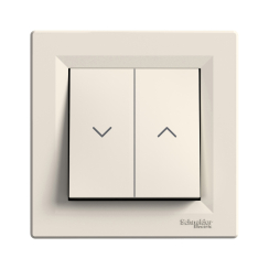 Ключ за щори с лифт клеми Schneider Asfora, бежов/крем