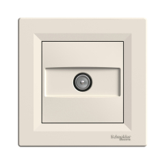 TV крайна розетка 1dB Schneider Asfora, бежов/крем