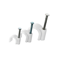 Скоби за кабел с пирон, кръгли, 5mm (100 бр)