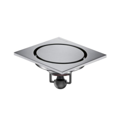 Сифон квадратен с клапан Magdrain C14G55-N, 100x100mm, месинг/никел мат, 30l