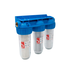 Троен филтър за вода Everline EWY-3F11/10, 1"