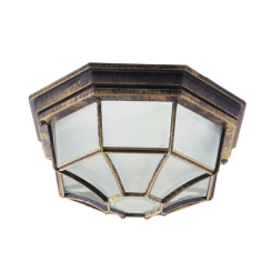 Плафониера Vivalux Berlin, 1x E27, IP44, старо злато