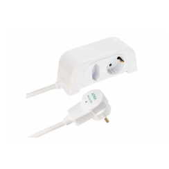 Разклонител Atra със защита, 3x шуко, 1x евро, 1.5m, бял