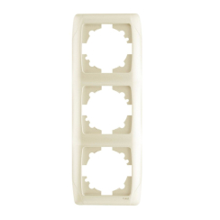 Тройна вертикална рамка Viko Carmen, бежова/крем