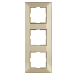 Тройна вертикална рамка Panasonic Arkadia Slim, бронз