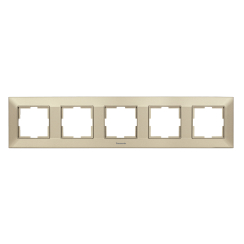 Хоризонтална рамка за 5 модула Panasonic Arkadia Slim, бронз