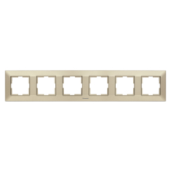 Хоризонтална рамка за 6 модула Panasonic Arkadia Slim, бронз