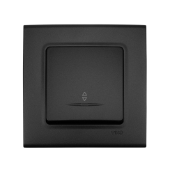 Девиаторен светещ ключ сх.6 Viko Linnera Life, черен