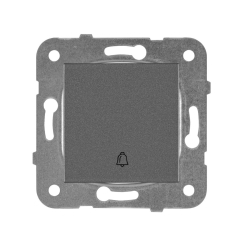 Механизъм бутон със символ звънец Panasonic Karre Plus, тъмно сив-антрацит