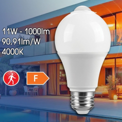 Крушка със сензор, LED, 11W, Е27, 4000K, 230VAC Vivalux