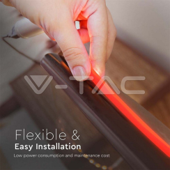LED лента V-Tac COB, 24V, 320LED/m, червена, IP67 5m