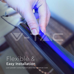 LED лента V-Tac COB, 24V, 320LED/m, синя, IP67 5m