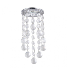 LED луна с кристали Lightex, MR16 max 7W, Ф85mm, хром