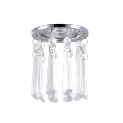 LED луна с кристали Lightex, MR16 max 7W, Ф85mm, хром