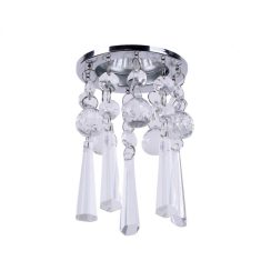 LED луна с кристали Lightex, MR16 max 7W, Ф85mm, хром