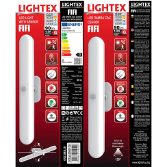 LED лампа със сензор Lightex Fifi, 1.5W, 3000-6500K, USB-C, 800mAh