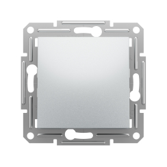 Механизъм единичен бутон Schneider Asfora, сив/алуминий