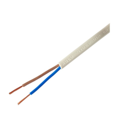 Плосък инсталационен проводник H03VVH2-F (ШВПЛ-Б), 0.5mm2, бял