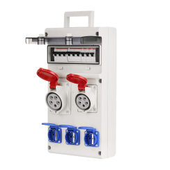 Сглобено контактно табло Scame с апаратура ABB, 11x DIN, 2x 16/32A, 3x шуко, IP66, B