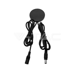 Скрит димер V-TAC с докосване, за LED ленти, 12-24VDC, черен