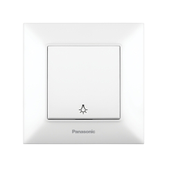 Стълбищен бутон Panasonic Arkadia Slim, бял