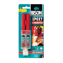 Прозрачно епоксидно лепило BISON Epoxy 5 minute, 24ml