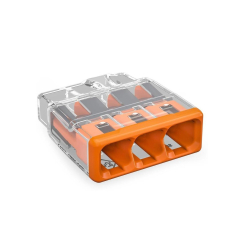 Клема Wago бърза връзка, 3x0.75-4mm2, 32A