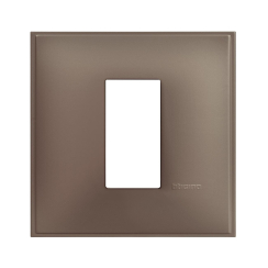 Декоративна рамка немски стандарт bticino Classia, 1 модул, кафяв мат