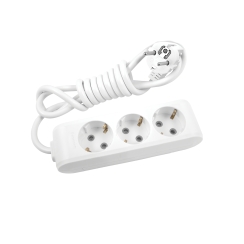 Разклонител шуко, 1.5m, 3 гнезда, със защита за деца X-tendia
