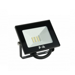 LED прожектор D-iL серия A, 10W, 6000K, IP65, черен