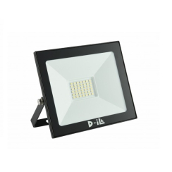 LED прожектор D-iL серия A, 30W, 6000K, IP65, черен