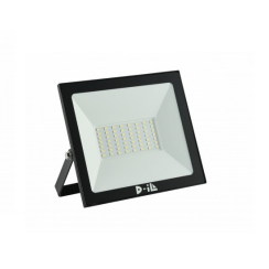 LED прожектор D-iL серия A, 50W, 6000K, IP65, черен