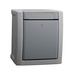 Ключ бутон Pacific, външен, IP54, сив