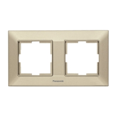 Двойна хоризонтална рамка Panasonic Arkadia Slim, бронз
